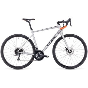Dviratis Cube Attain Pro silver'n'orange 2023-56 cm