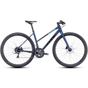 Dviratis Cube Nulane Trapeze velvetblue'n'black 2023-47 cm / XS