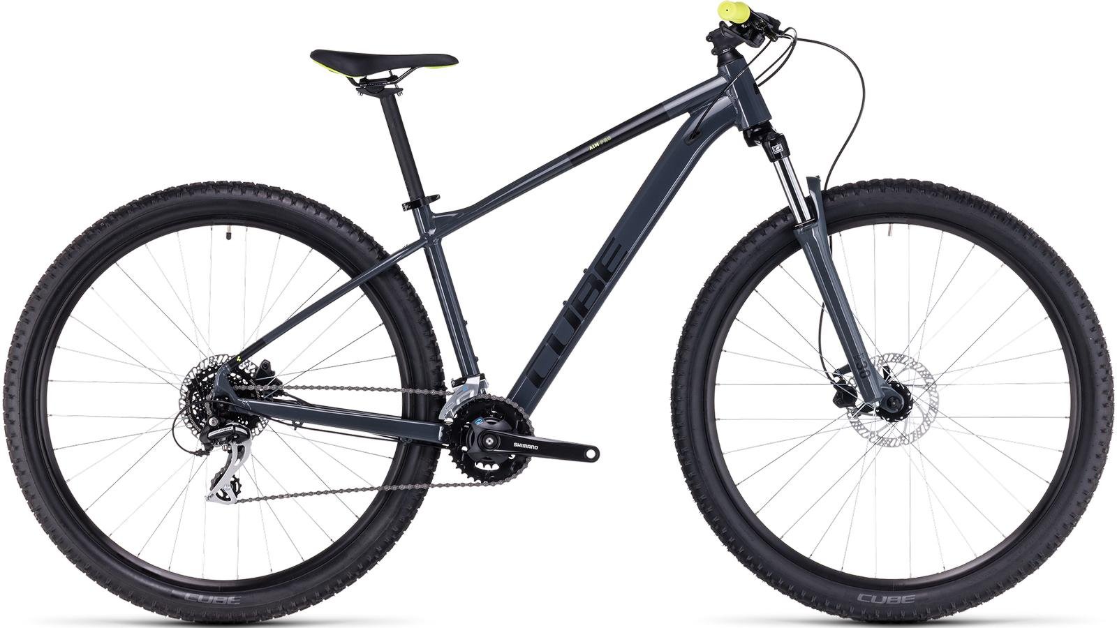 Dviratis Cube Aim Pro 29 grey'n'flashyellow 2023-22" / 29 / XL